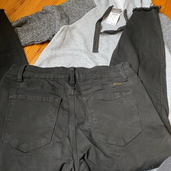 Black Kancan Distressed Jeans - Picture 2 of 4